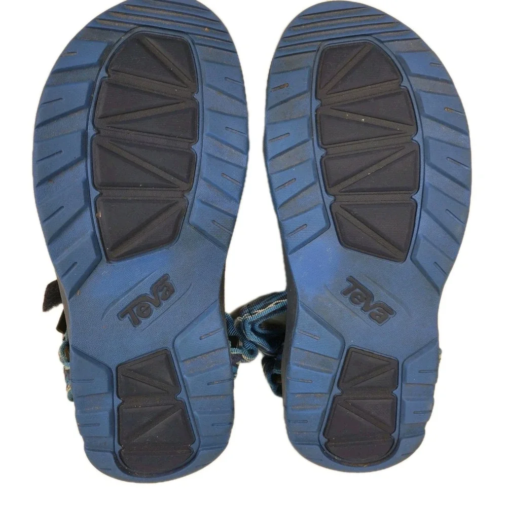Teva Hurricane XLT2 Big Kids' Size 5 Womens 7 Blue Geometric Print Beach Walking